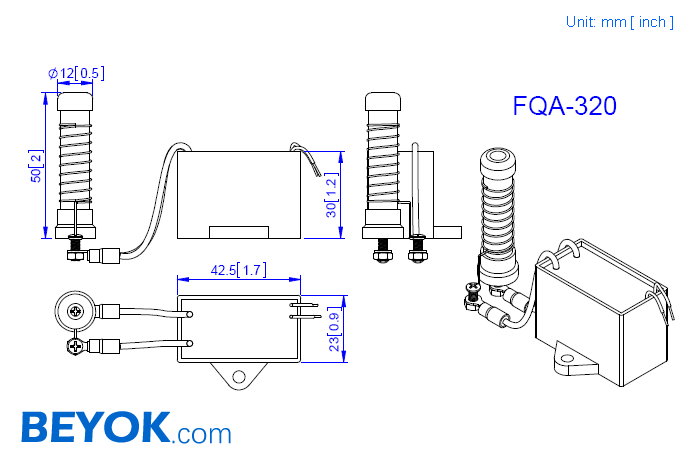 沿面放电臭氧管FQA-320 图片